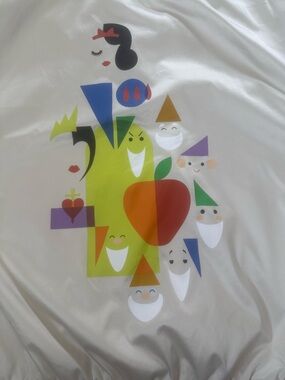 D23 Disney Auth. Cream Satin-Look Zip Jacket